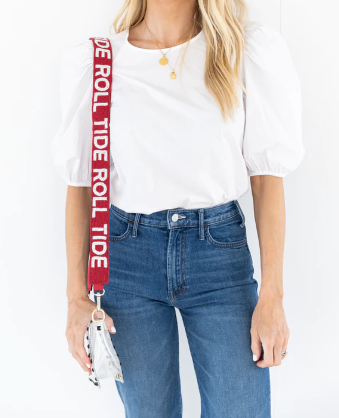 Alabama Beaded Purse Strap | Roll Tide Beaded Purse Strap College Dayz Merch