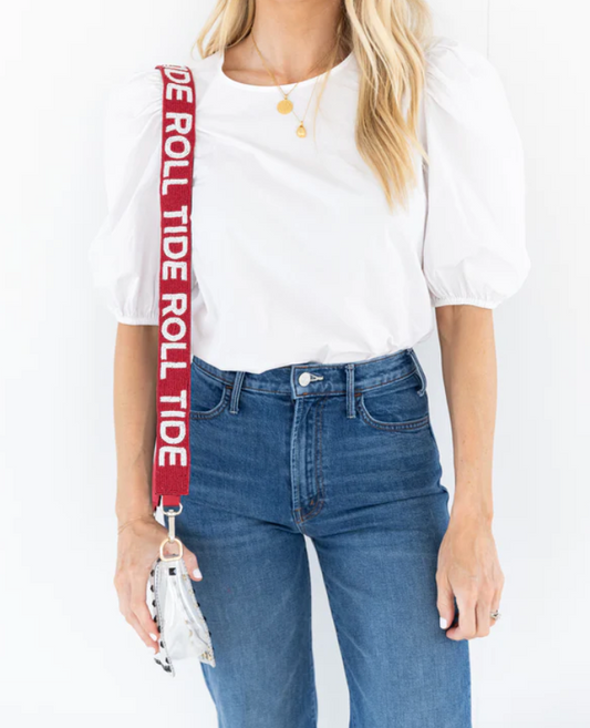 Alabama Beaded Purse Strap | Roll Tide Beaded Purse Strap College Dayz Merch