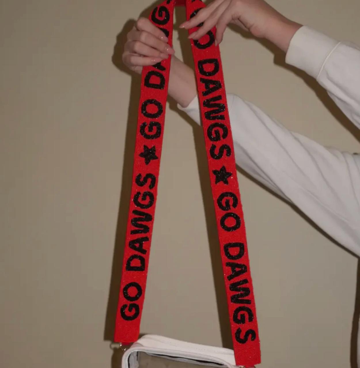 University of Georgia beaded purse strap