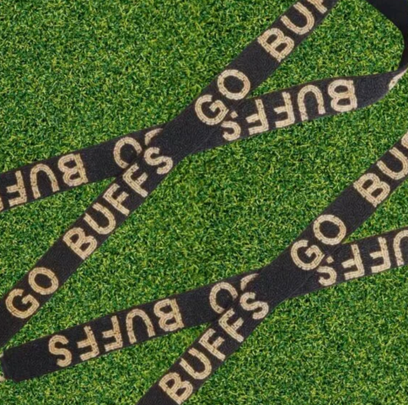 CU Boulder beaded purse strap